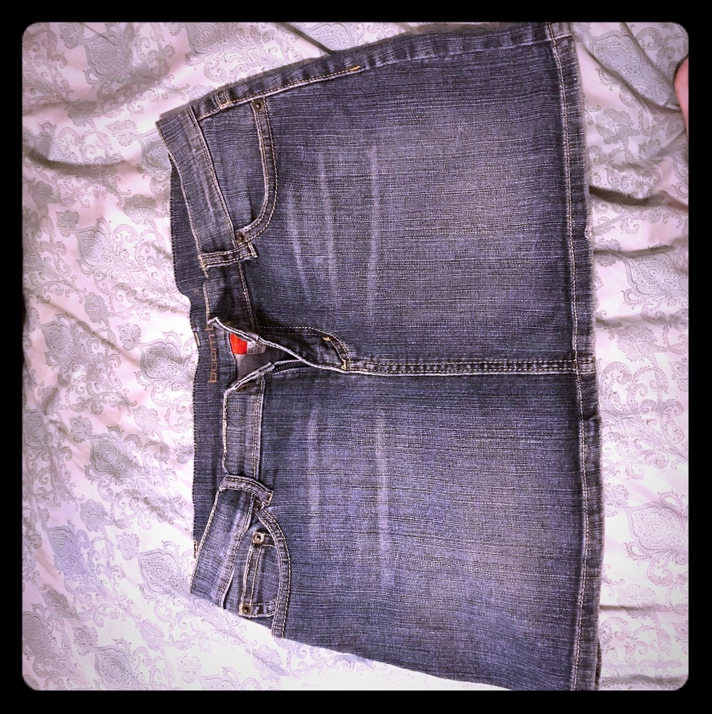 Jean mini skirt